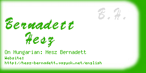 bernadett hesz business card